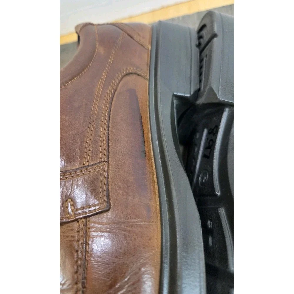 ECCO Mens Helsinki Bicycle Toe Tie Cocoa Brown Leather Oxfords Eur 43 US 9--10.5